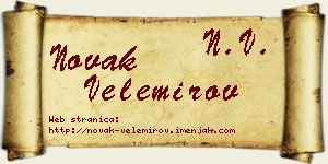 Novak Velemirov vizit kartica